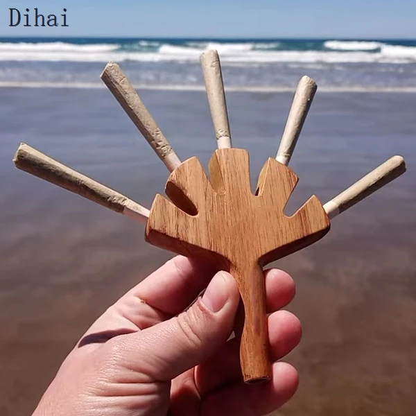 কাঠের সিগারেট হোল্ডার মাল্টি-জয়েন্ট ধারক